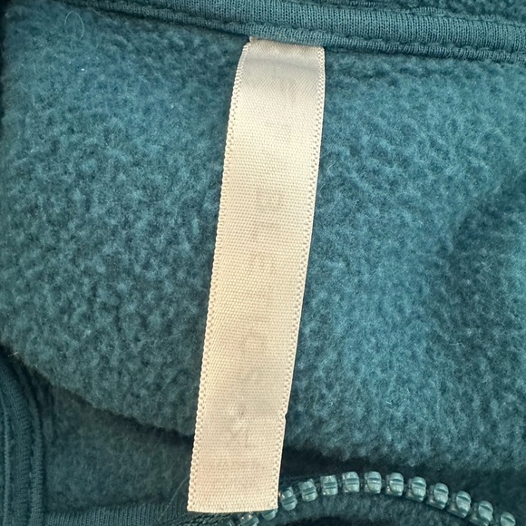 Fabletics green teddy sweater half zip XL - Picture 4 of 5